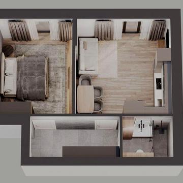 Продам 1 к.кв. 45м2 з видом на котеджі Приміських вулиць ЖК Family Park