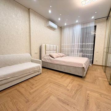 1 комнатная 44м2 с ремонтом и мебелью Вид на Море ЖК Эллада Аркадия