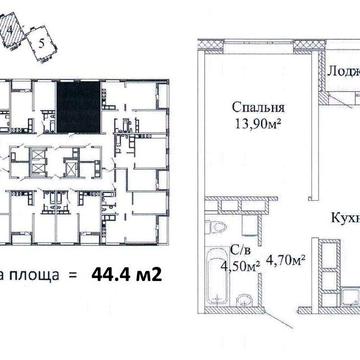 Продам СВОЮ 1-ком. квартиру ЖК "Скай-Сити" 44.4м2, 21/24эт, 4сек, море ЖК Скай-Сити