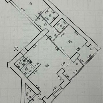 Міленіум, продаж трикімнатної квартири 101 м, можливо під комерцію