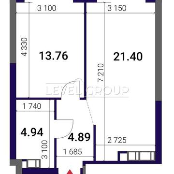 1-кімнатна квартира 45 м².  ЖК Great. 13 буд. Причальна вул., 10, ЖК Great
