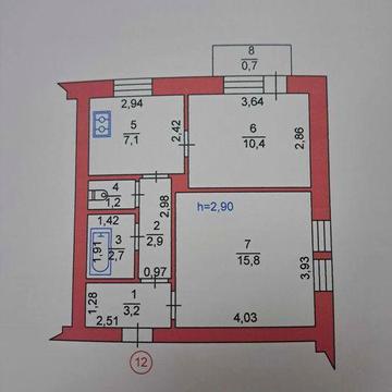 Продаж 2-кімнатної квартири під ремонт у затишному районі Луцька