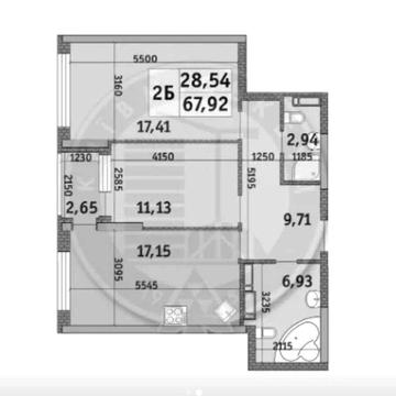 ЖК Урловский-1,  2ком. 67.02кв.м  Собственник ЖК Урлівський-1