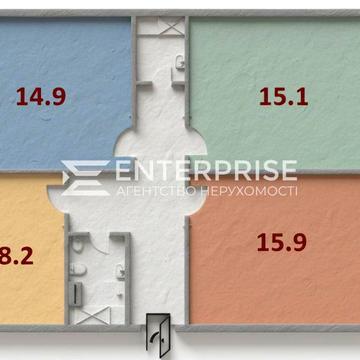 Продаж 3 к. квартири з ремонтом, проспект Тичини, Березняки