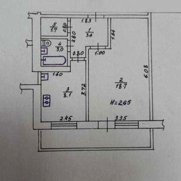 В продажу 1 квартира покращенного планування