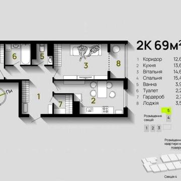 Продаж 2-кімнатної квартири в самому центрі міста, ЖК “Union” ЖК Union
