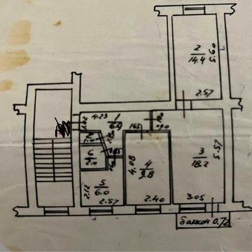 Продам 3к квартиру 60 м2 АТБ Мужайська 105 Берегово