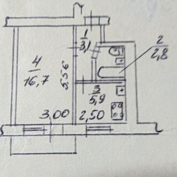 Продам 1к квартиру на пр. Науки (Гагаріна). Актуально