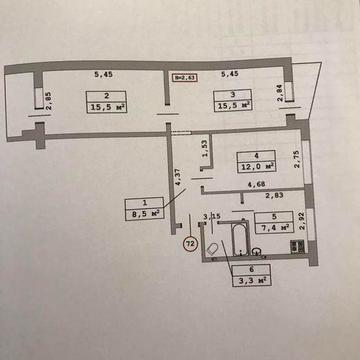 Продам 3 конатную квартиру на манюшка