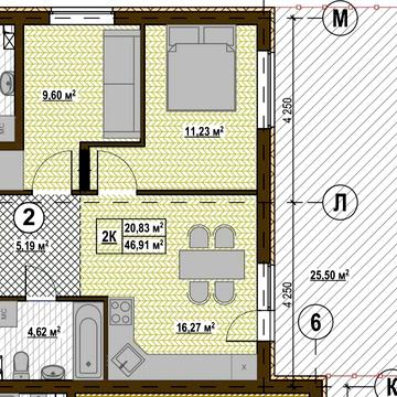 Акційна ціна! Двокімнатна квартира з двориком Деснянський р-н Київ ЖК клубний будинок