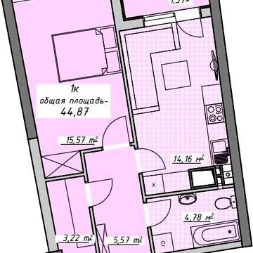 1 к квартира в ЖК Атмосфера 45м. без комисии МОРЕ АРКАДИЯ ЖК Атмосфера