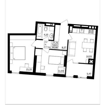 Продаж двохкімнатної квартири в новому будинку ЖК Обухівський ключ