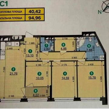 ЖК Діброва Парк Продаж трикімнатних квартир 95кв.м. Крістерів Родини 2 ЖК Dibrova Park
