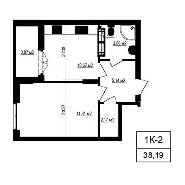 1к-квартира з гардеробом у новому ЖК. Власний ТЦ