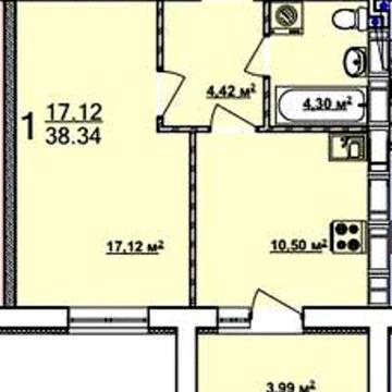 ЖК МИРА 3 продам 1-комн квартиру 38,4м2 в Новострое MV ЖК МИРА 3