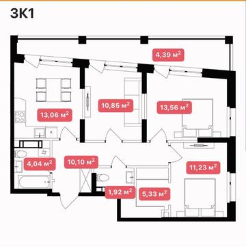 Без комісії, 3-к квартира світло парк