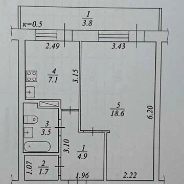 1 кім 40 м2 район ЛІВОБЕРЕЖНИЙ (716236)