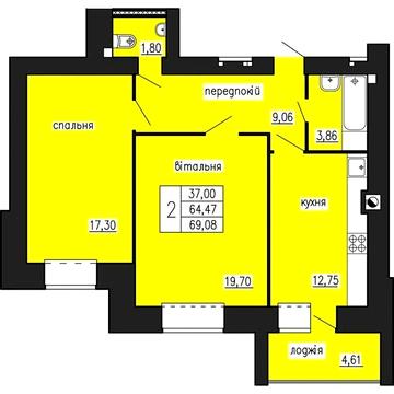 Продаж 2к Квартира Тролейбусна вулиця ЖК по ул. Лучаковского-Троллейбусная