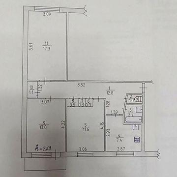 Продам 3-кімнатну квартиру в м-ні Левада