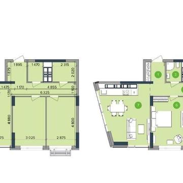 ЖК Метрополіс. 2к квартира. 72м2. ЖК Метрополіс