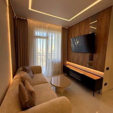 ЖК Акрополь . 2 спальни , кухня студия . Стильный дорогой ремонт ! ЖК Акрополь