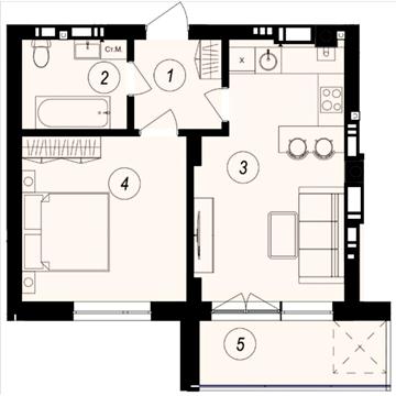 Продаж 1к Квартира Тлехаса вулиця ЖК GARDEN CITY