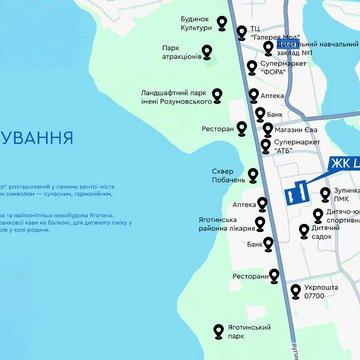 1К квартира 42,08м Яготин, ЖК ЦЕНТР від забудовника + розтермінування ЖК ЦЕНТР