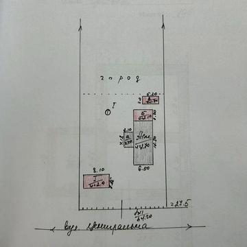 Продається земельна ділянка.
На території розташовані гараж, літня кух
