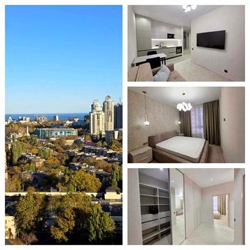 Комфортная квартира в первой сдаче  с приятным ВИДОМ НА МОРЕ .