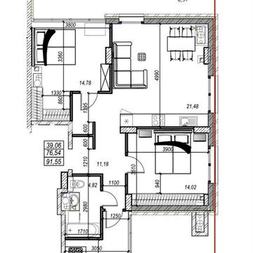 3 комн. 2 терраса 22+28 кв.м. Сегетская. Парк, море. Кирпичный дом.