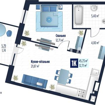 Житло вашої мрії  чекає !Однокімнатна квартира у ЖК Vero