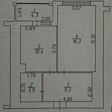 Однокімнатна квартира. Масани