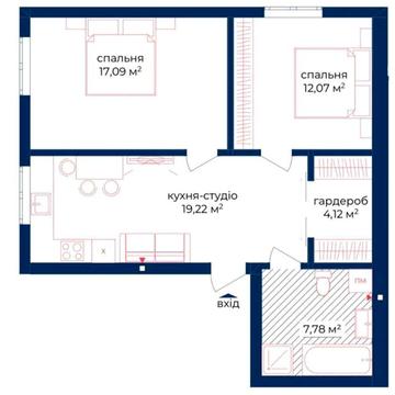 Двокімнатна квартира в Києві під інвестицію. З гардеробом ЖК Liverpool House