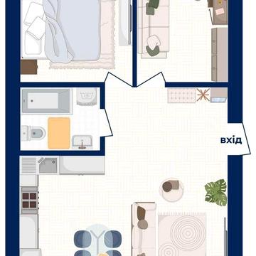 Євродвушка в Києві 50м². Для інвестицій ЖК Liverpool House