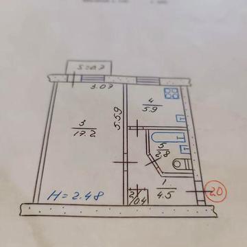 Продам 1-комнатную квартиру возле 12 школы