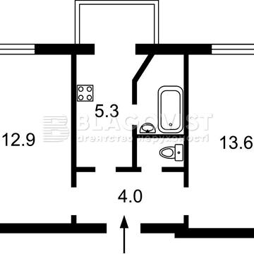 2к 4п 41 м,  Мазепи Івана 18/29, ст.м Арсенальна, центр
