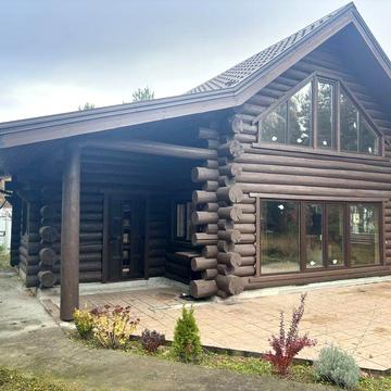 Продам будинок із дикого зрубу з ділянкою біля Києва! село Бзів