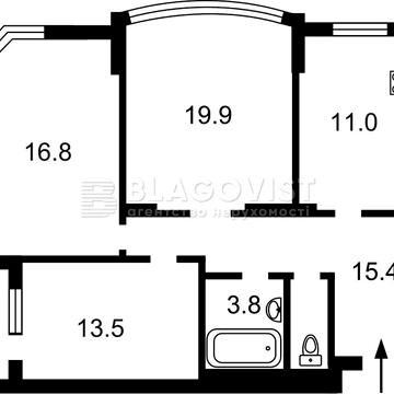Продаж квартири Дніпровська наб., 26а Осокорки ЖК Південна Брама