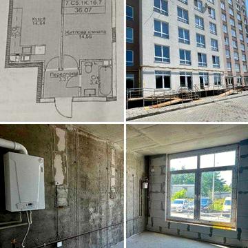 1к без ремонту.37м2 м. Буча. ГОТОВИЙ будинок. 7 поверх з 9. ГАЗ