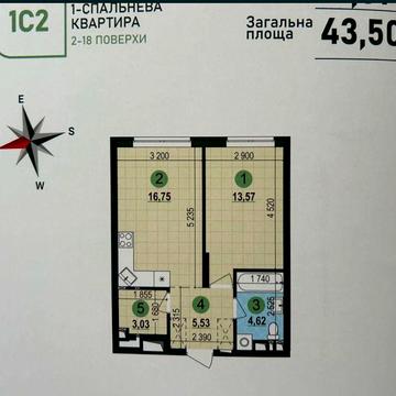 ТОП квартира Новобудова Варшавський 3 Київ Буд 10.5 4 поверх Вид- двір ЖК Варшавський 3