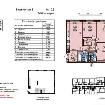 Шикарне планування 3к квартири ЖК Варшавський 3 буд 10.5 Виноградар ЖК Варшавський 3