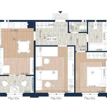 Продаж 2к квартира 61.19м² ЖК Оксфорд, [4 поверх] БЕЗ КОМІСІЇ ЖК Оксфорд