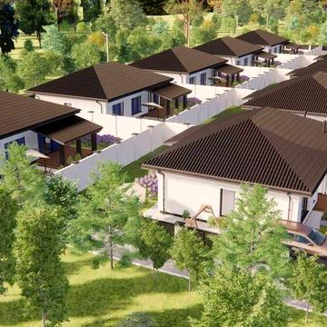 1-этажный современный дом в Жилом Массиве Дайберг! Рассрочка! 1L55