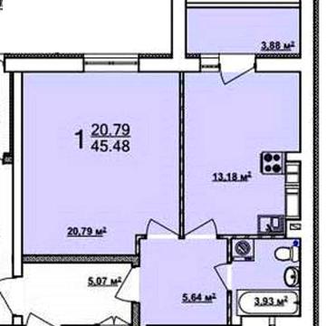 Продам 1-комн квартиру 46,1м2 в Новострое ЖК МИРА 3 MV ЖК МИРА 3