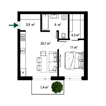 Продаж 1к Квартира Запорізька вулиця ЖК Sherwood