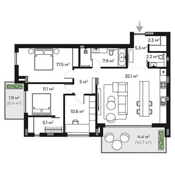 Продаж 3к Квартира Запорізька вулиця ЖК Sherwood