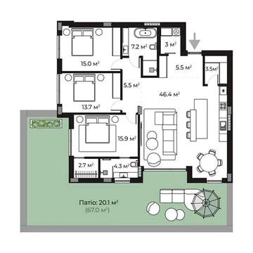 Продаж 3к Квартира Запорізька вулиця ЖК Sherwood