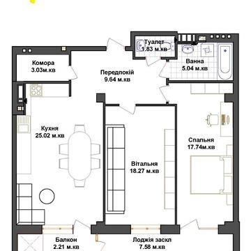 Продаж 2к Квартира Генерала Мирона Тарнавського вулиця ЖК Счастье