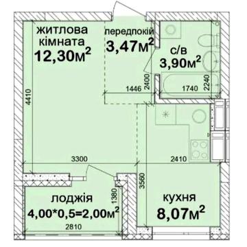 Продаж 1к квартири під ремонт, Кришталеві джерела, метро Теремки ЖК Кришталеві джерела
