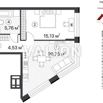Продаж 1 кімн. квартири в жк Терракотта, вул. Братів Чибінєєвих 8А ЖК Терракотта